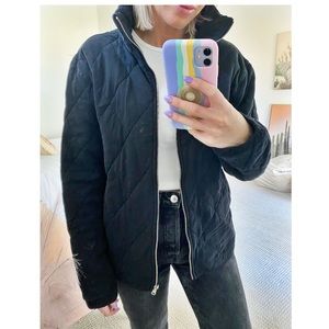 Black quilted jacket new